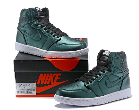Air Jordan 1 High Chameleon Green Black-White